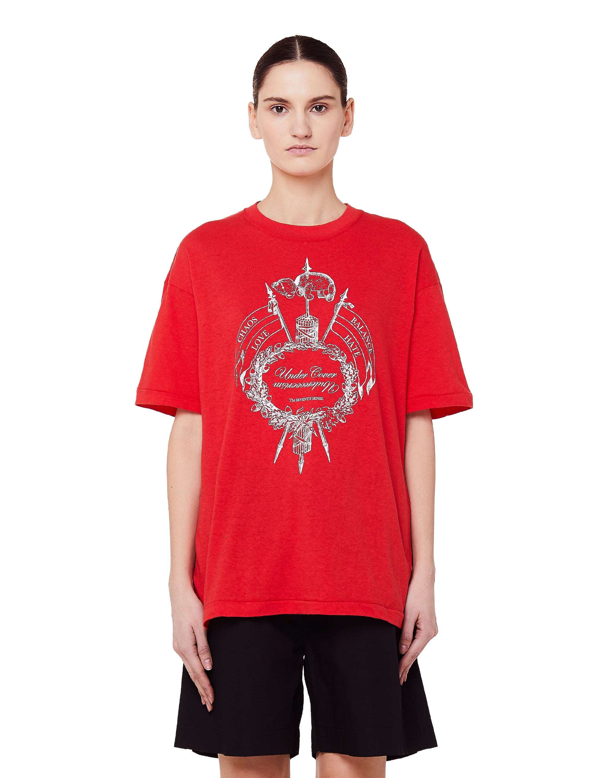 

Red Printed Cotton T-Shirt