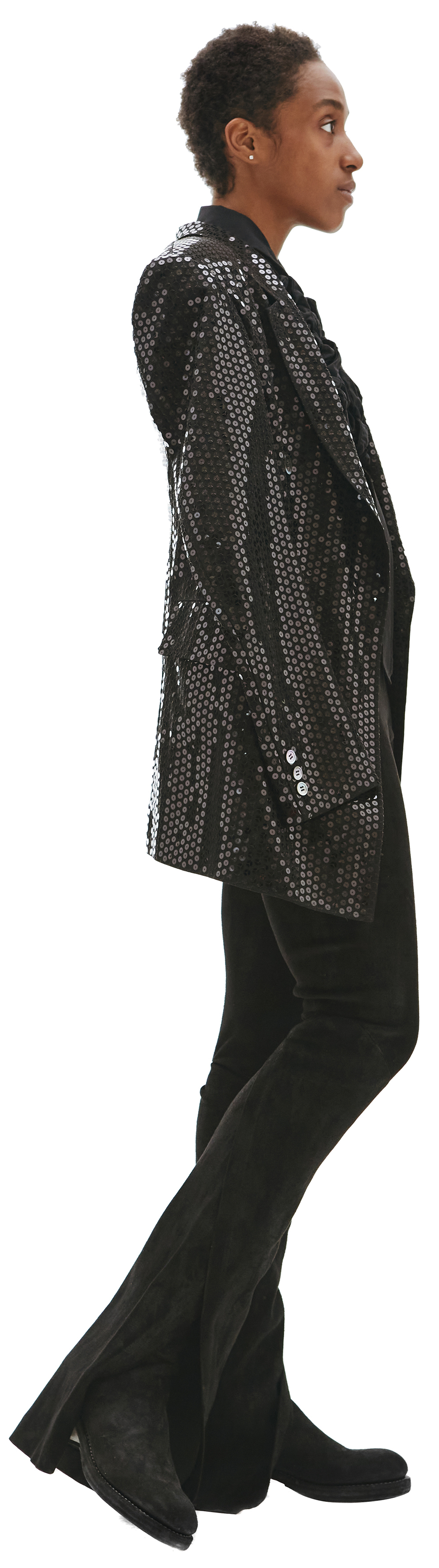 Shop Junya Watanabe Sequins Jacket In Black