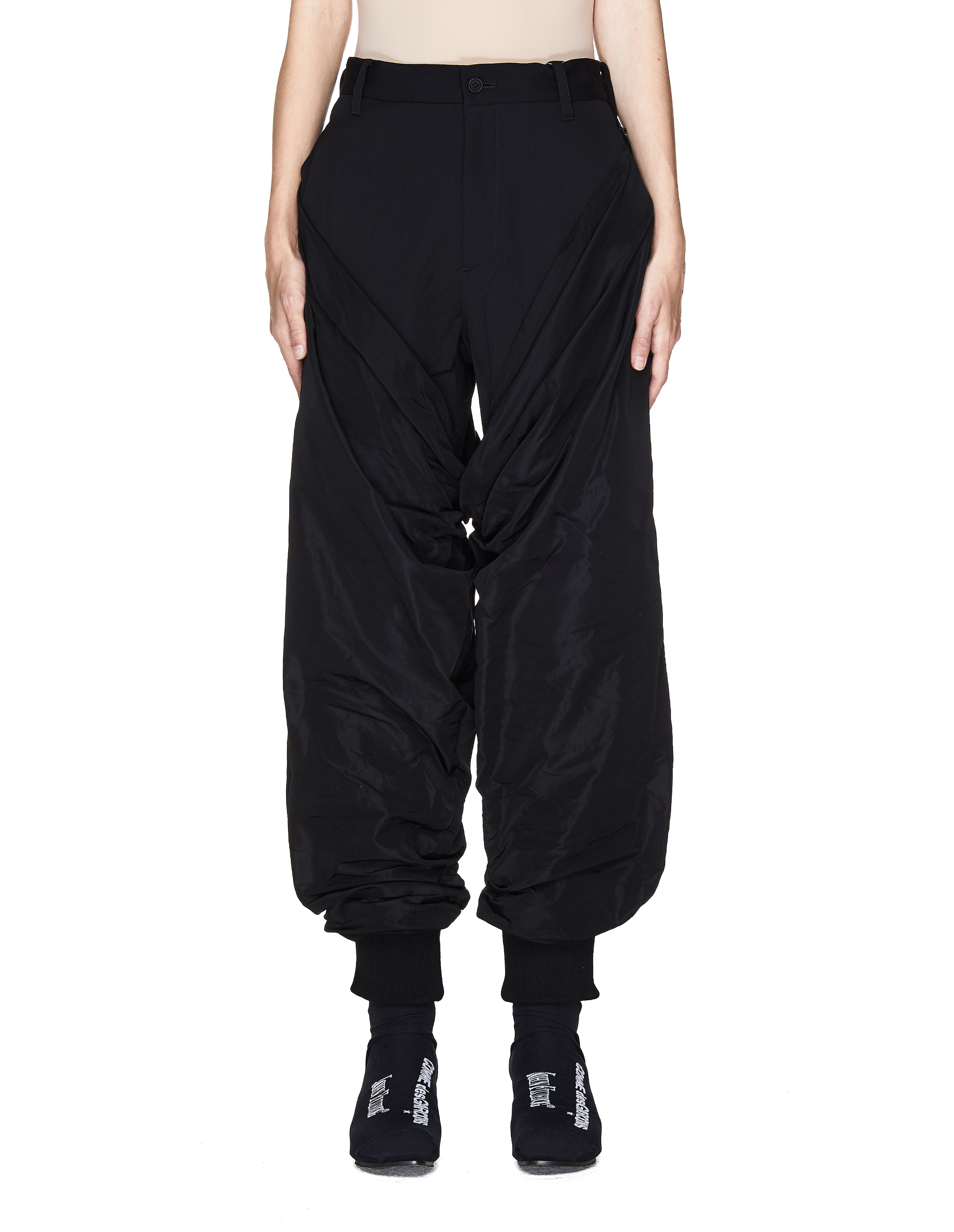 Yohji Yamamoto Black Double Layered Trousers