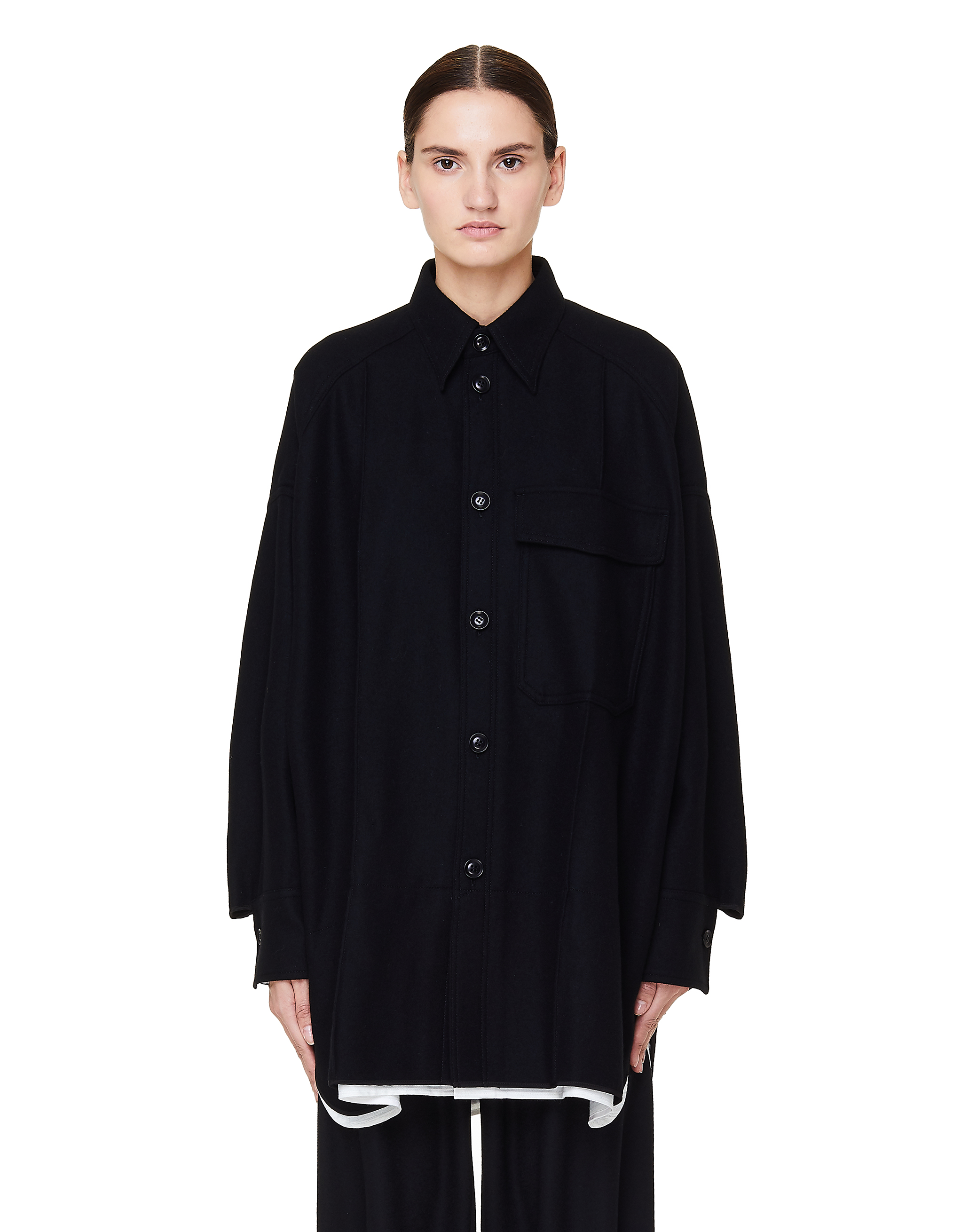

Black Double Layered Shirt