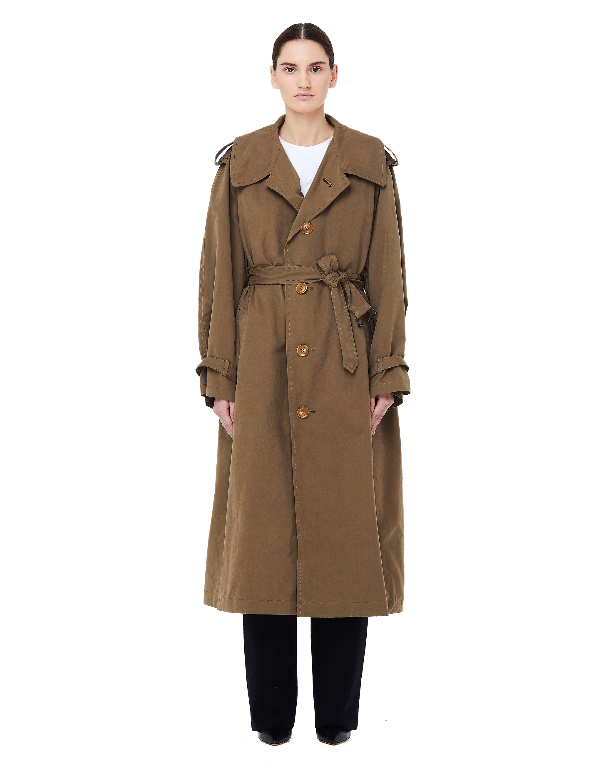 

Beige Coat With Padded Lining