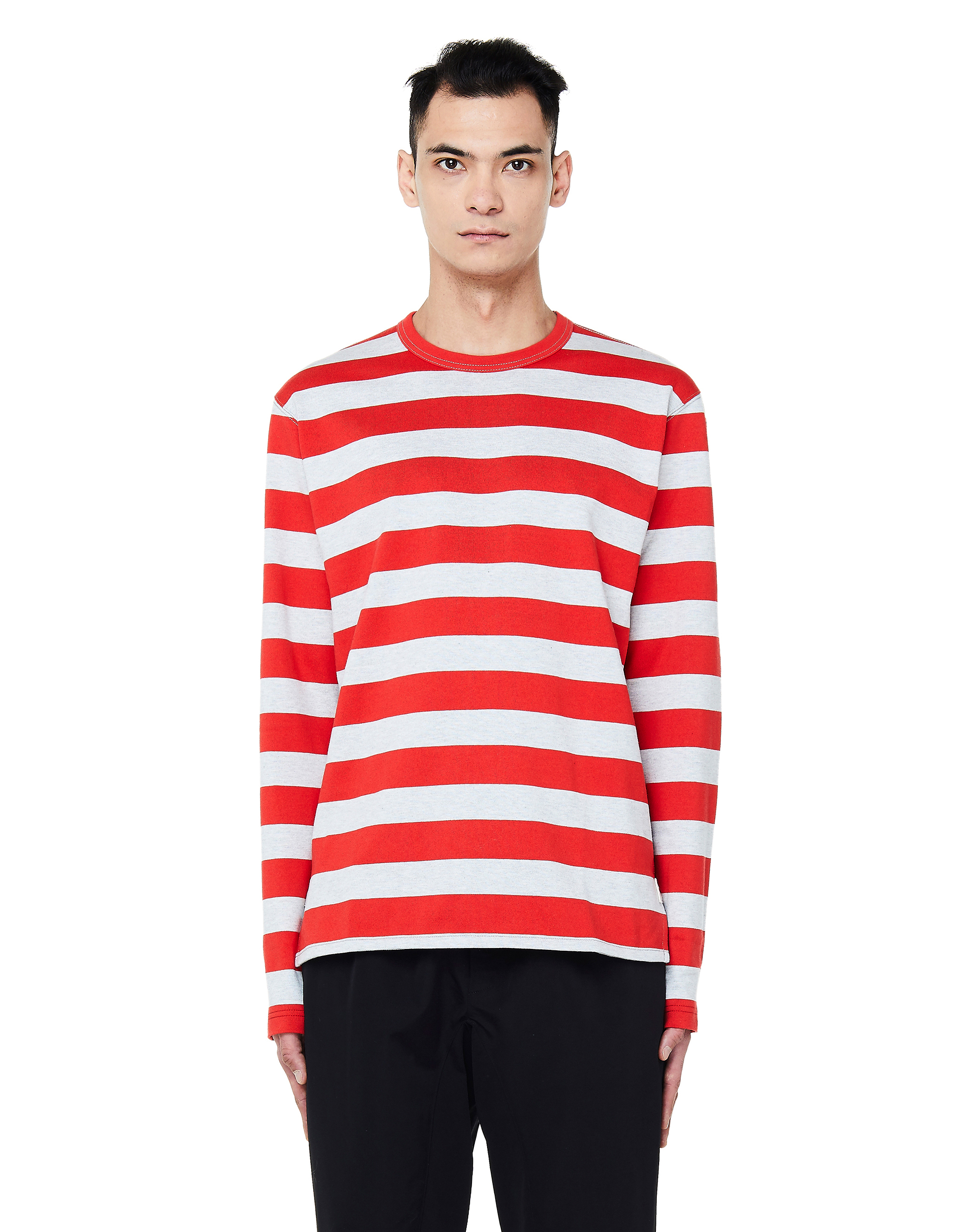 

Red & Grey Striped L/S T-Shirt