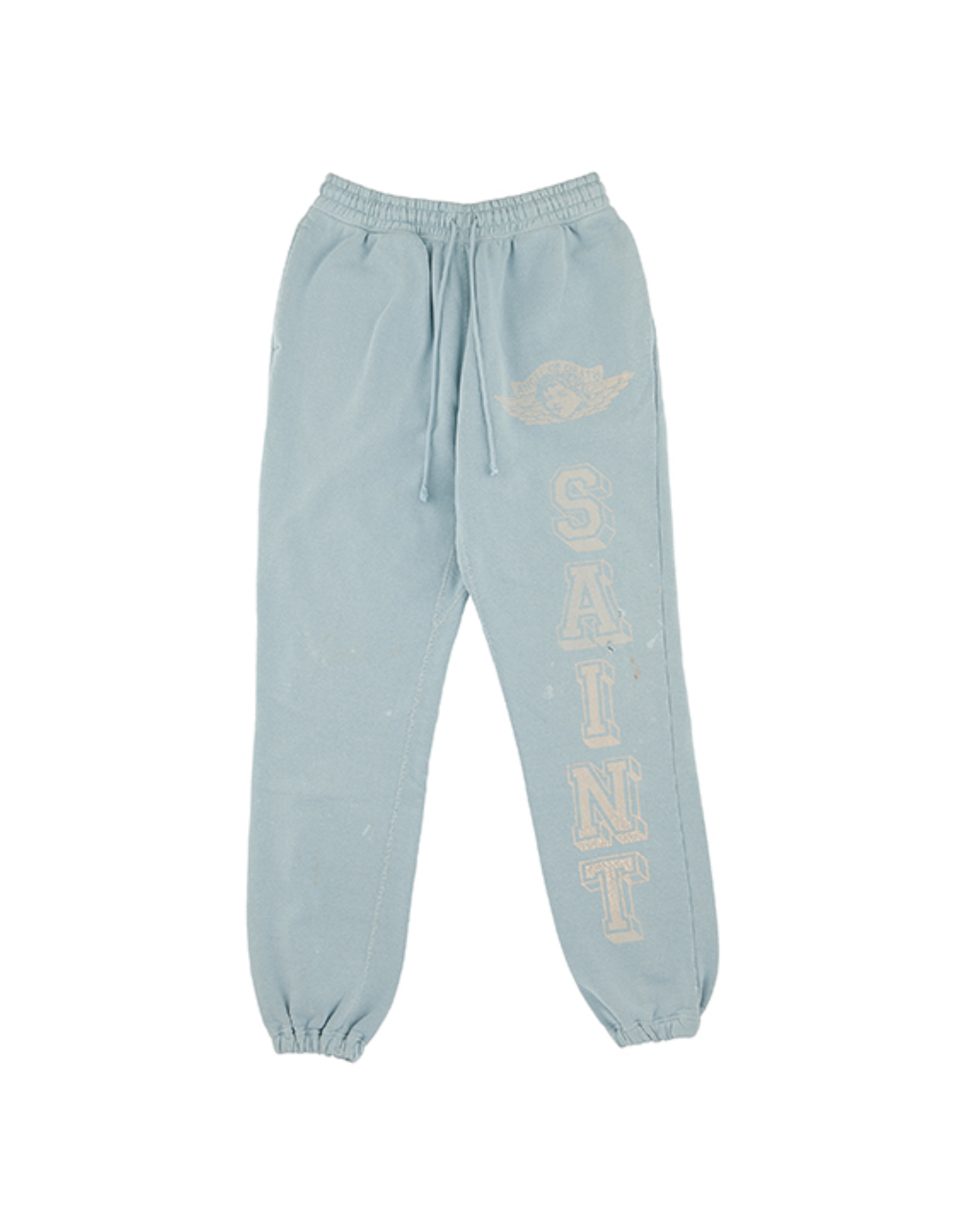 Saint Michael Blue Cotton Printed Sweatpants