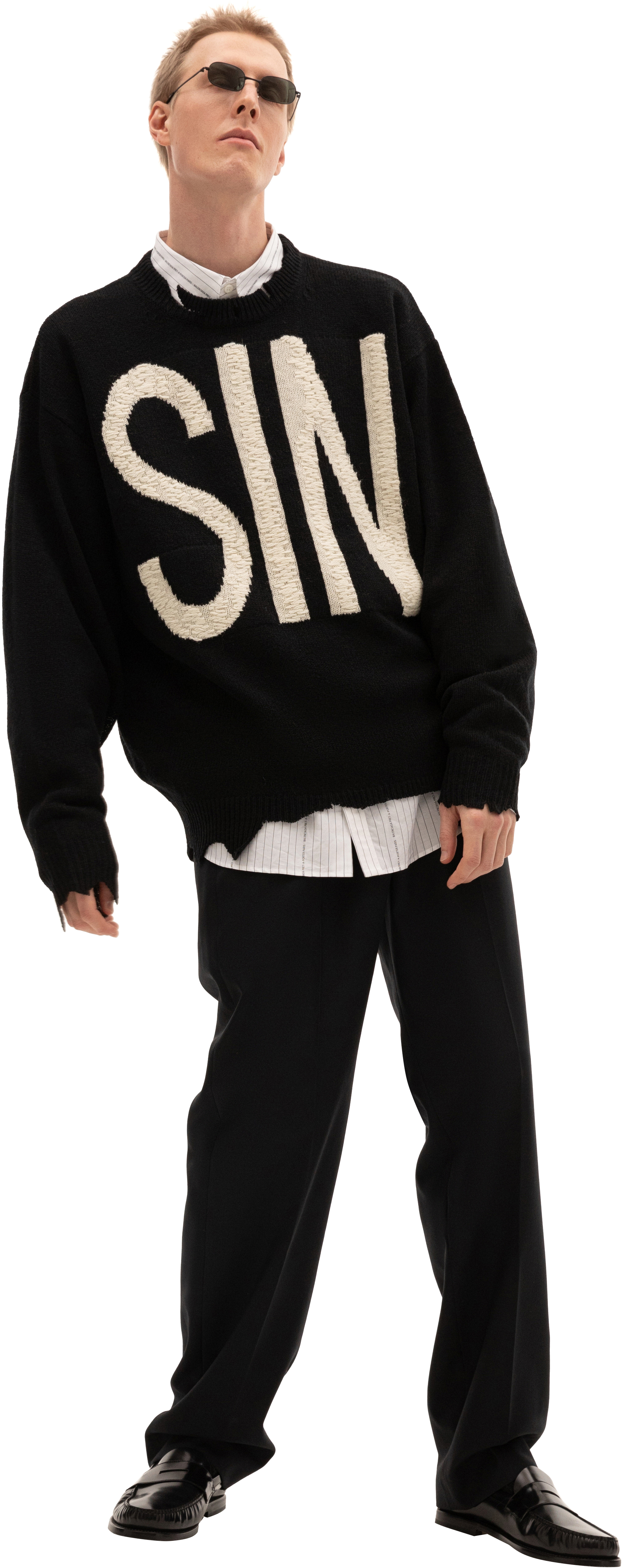SIN Wool Sweater in black