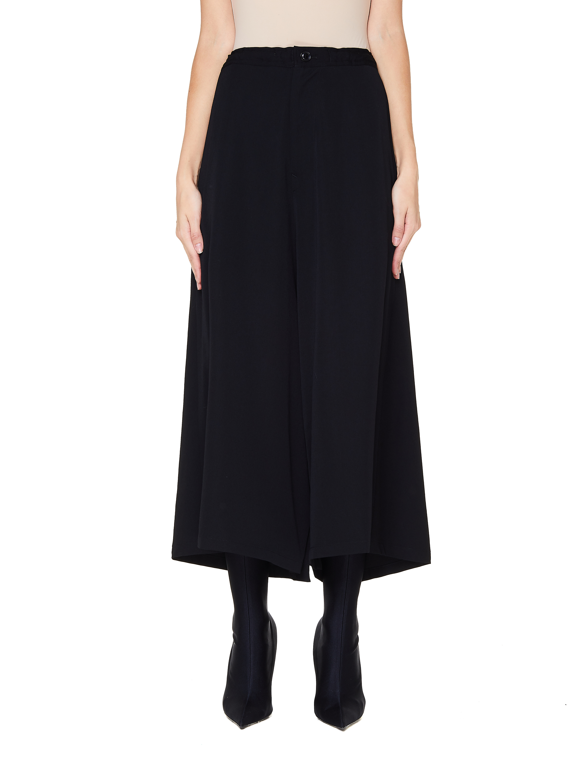 

Black Cropped Wool Trousers