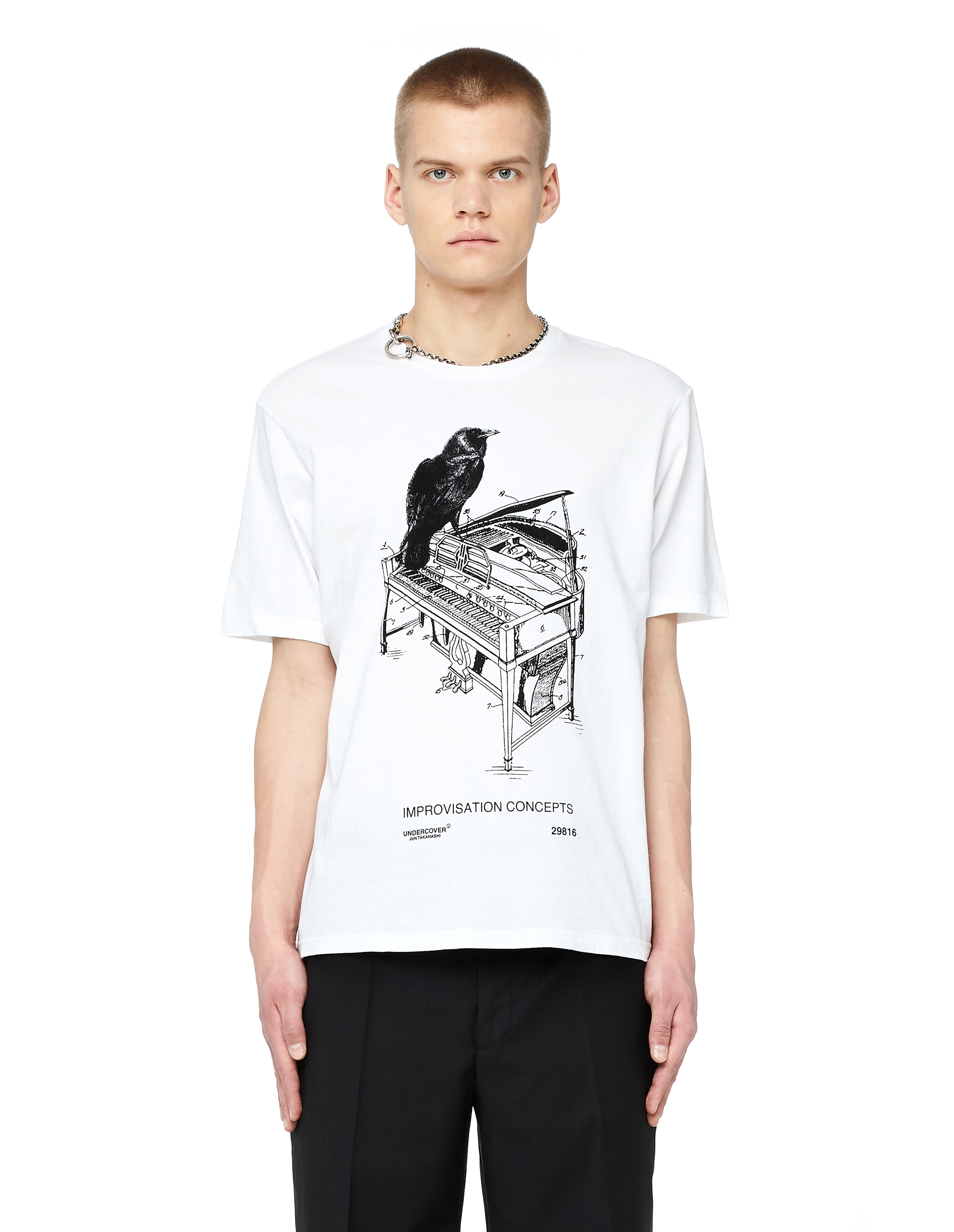 Undercover | White cotton printed t-shirt | SVMOSCOW.COM