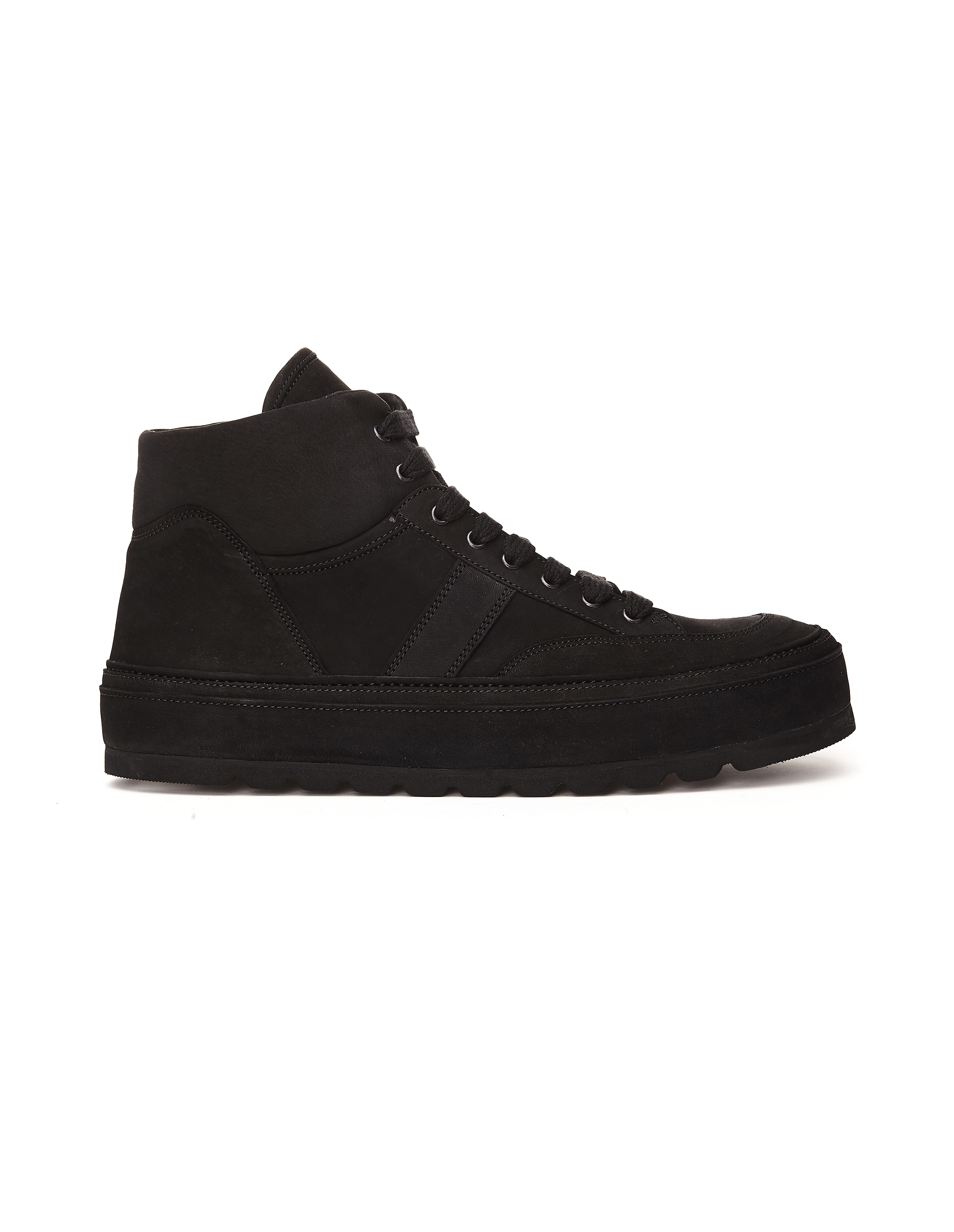 

Black Hi-Top Nubuck Sneakers