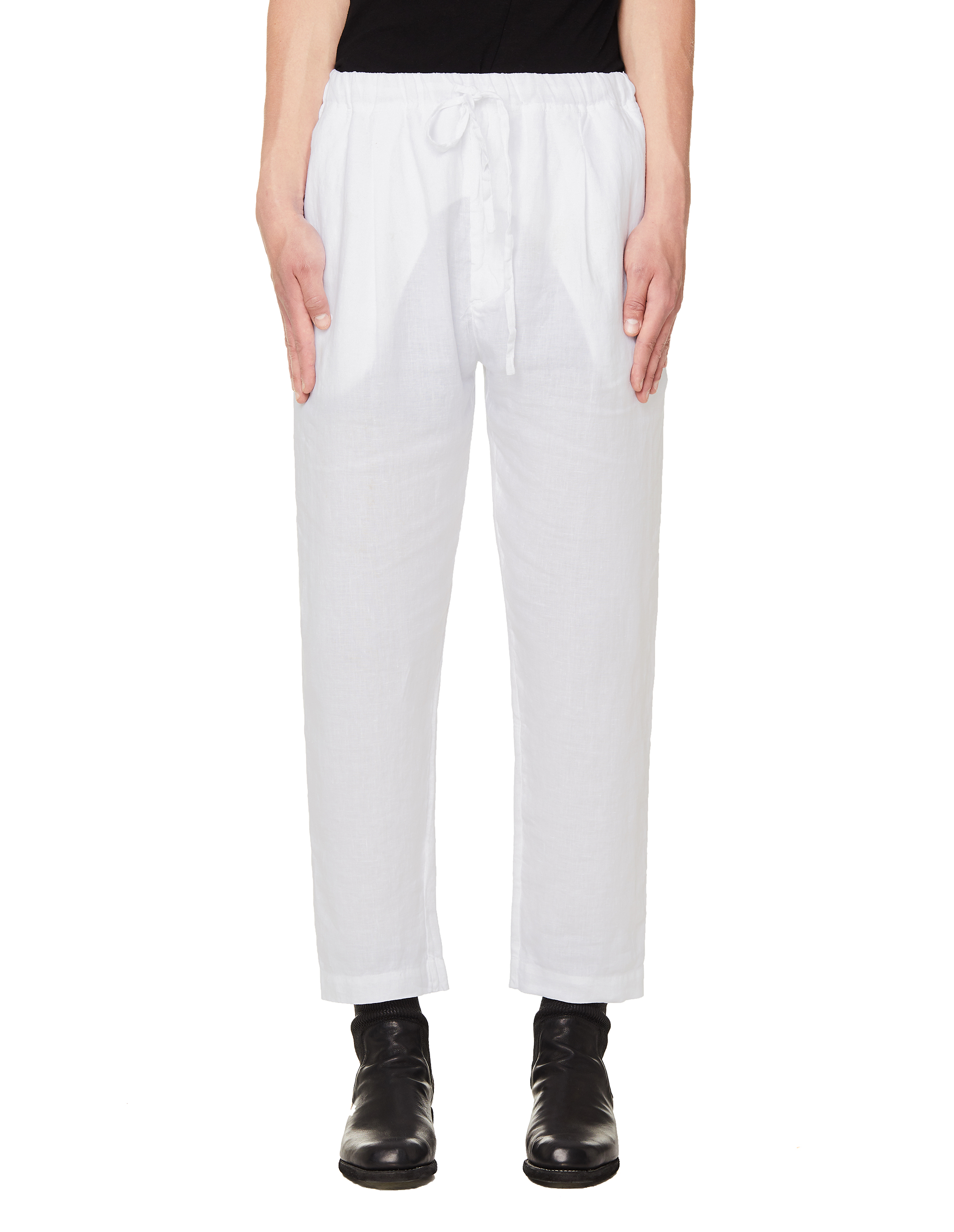 Buy 120% Lino men white linen trousers for $120 online on SVMOSCOW ...