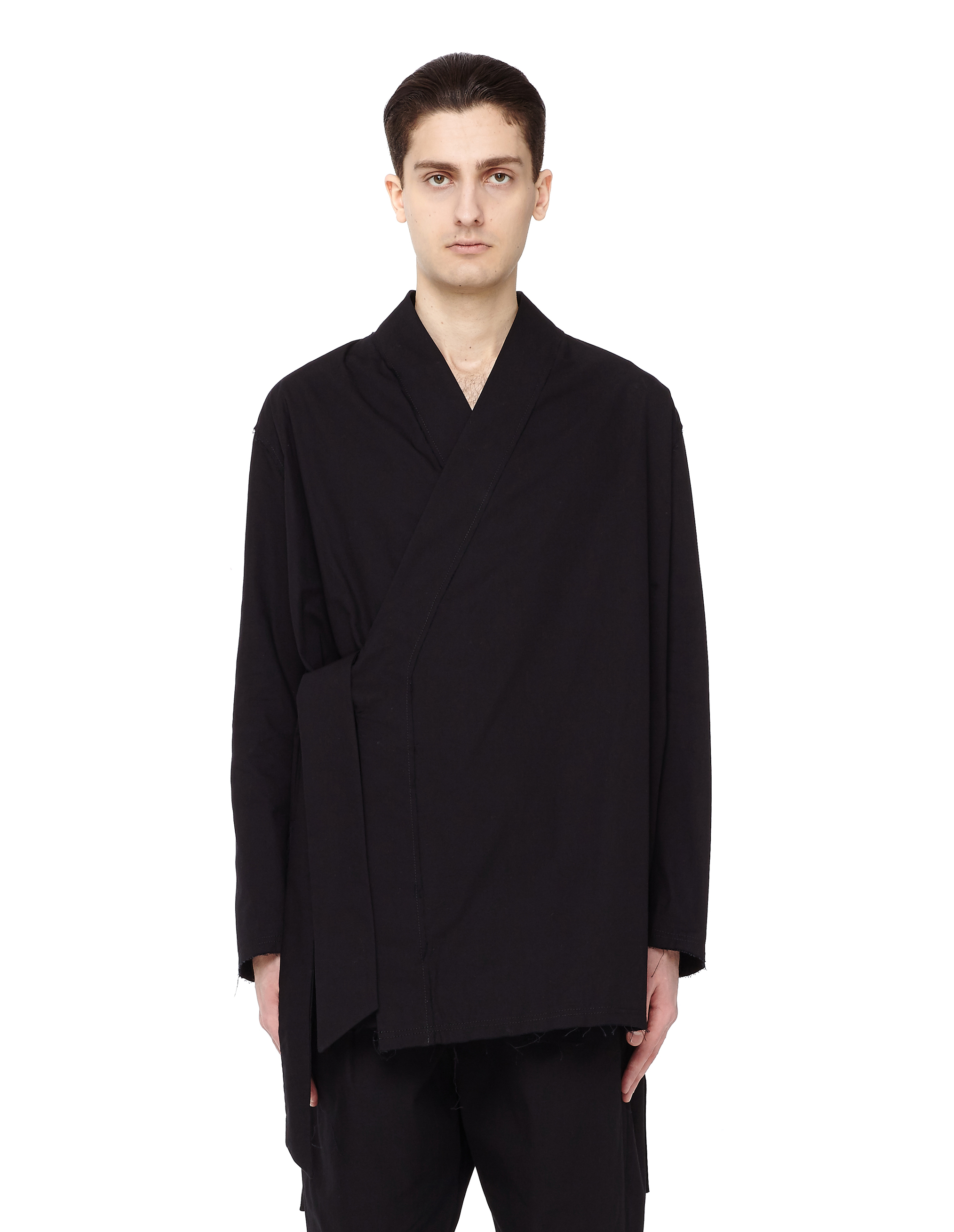 Buy Damir Doma men black cotton kimono jacket for $303 online on ...