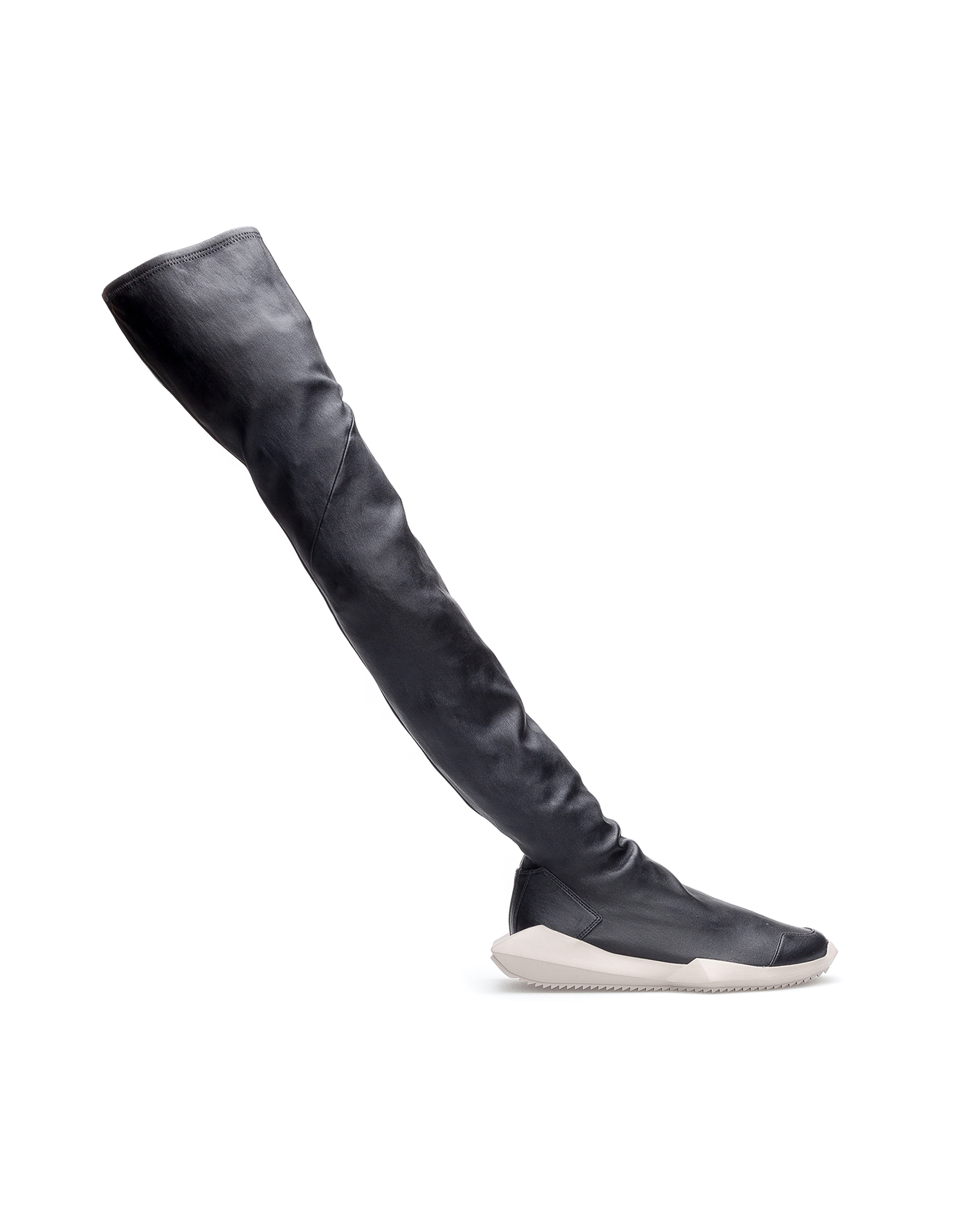 Rick Owens x Adidas leather knee boots 