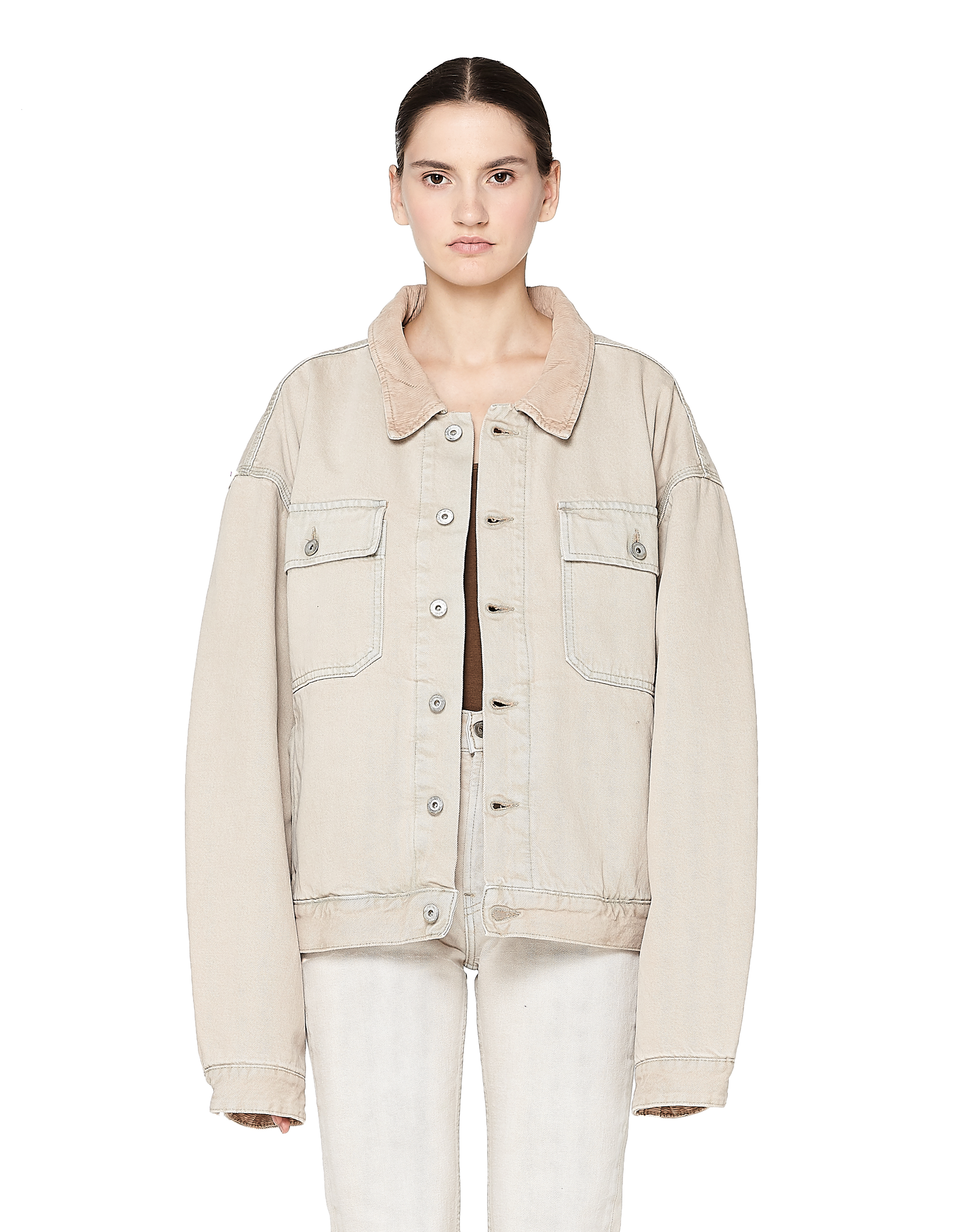 yeezy shearling lined canvas jacket