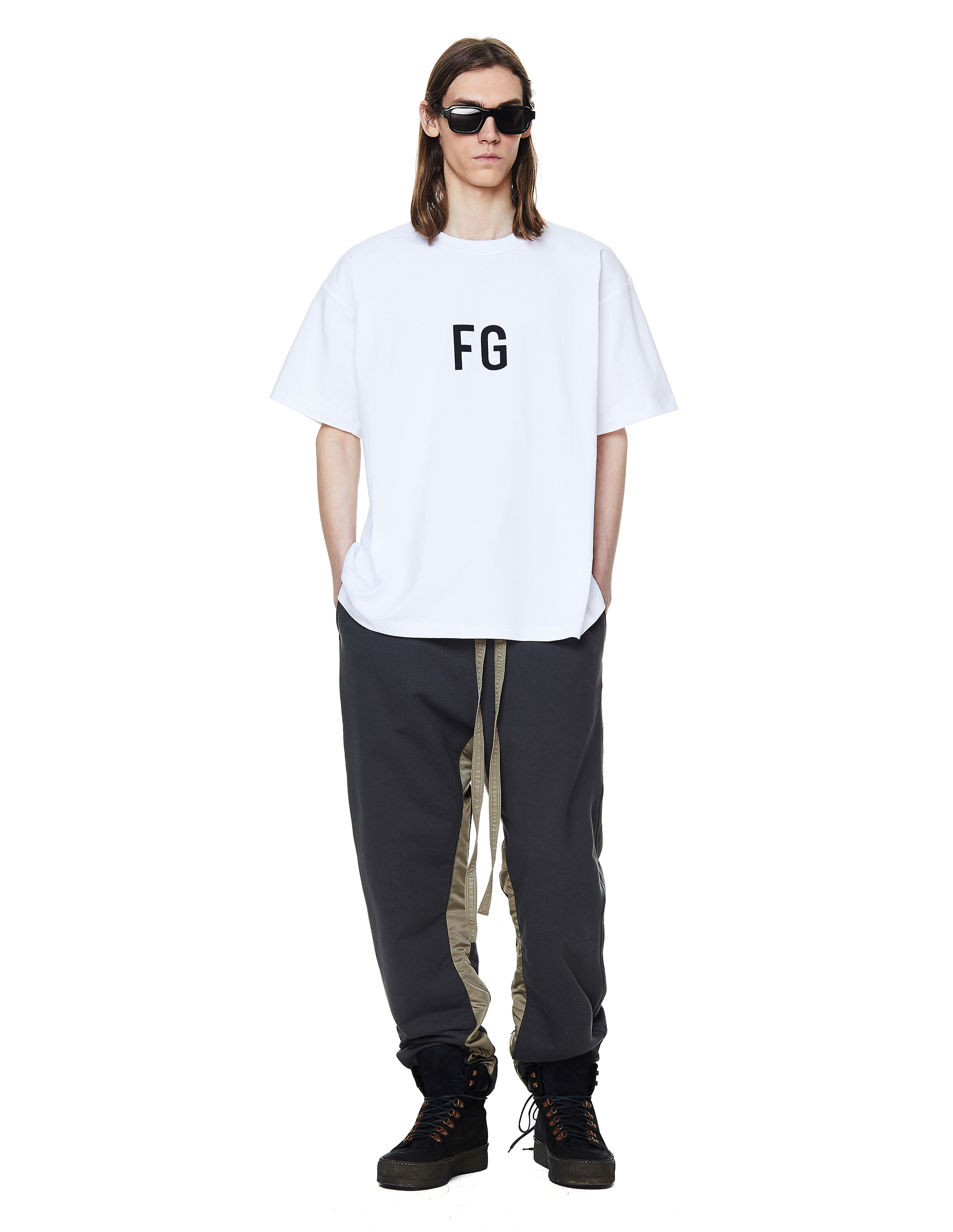 Fear of God | White Cotton FG T-Shirt | SVMOSCOW.COM