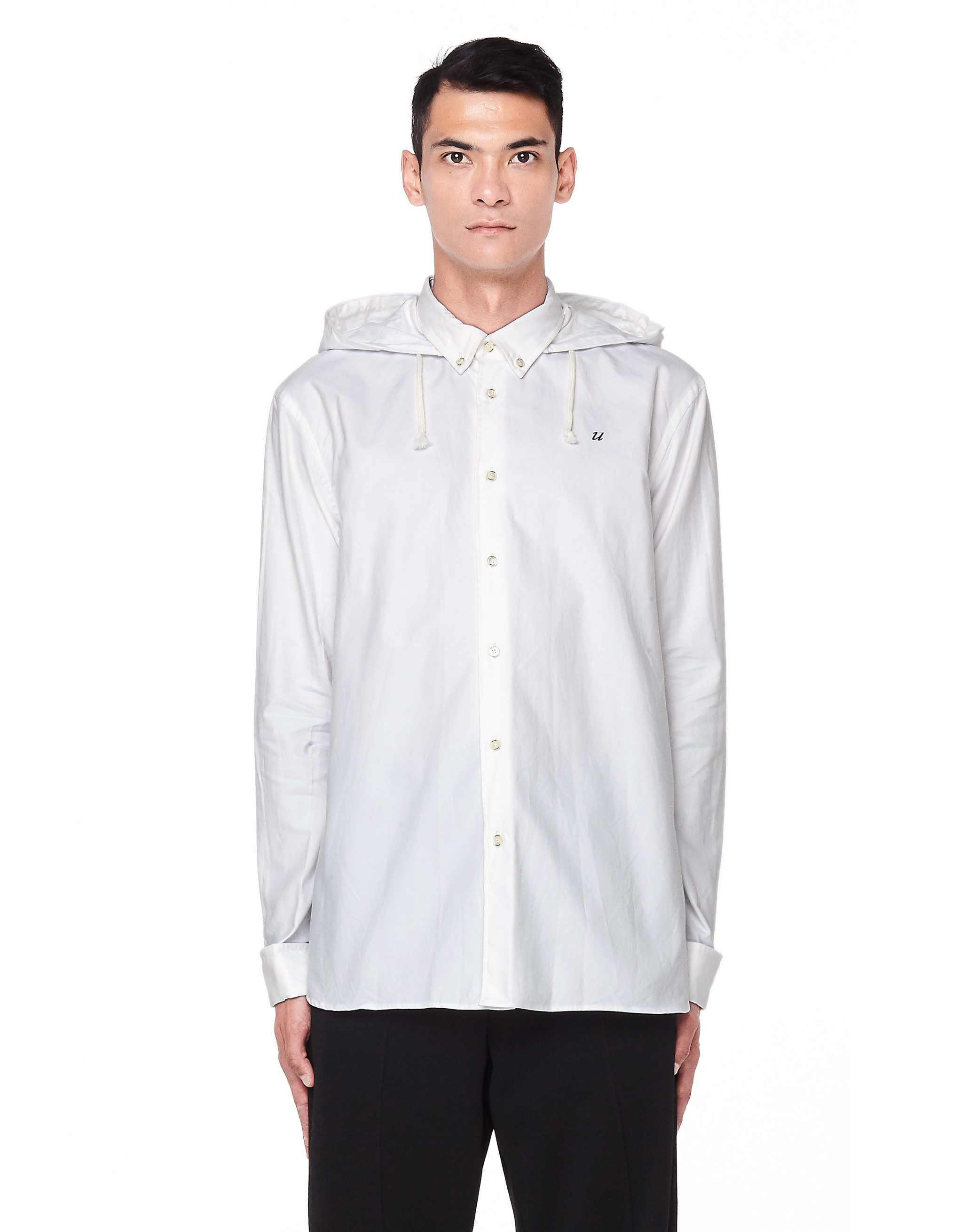 

White Hooded Cotton Shirt