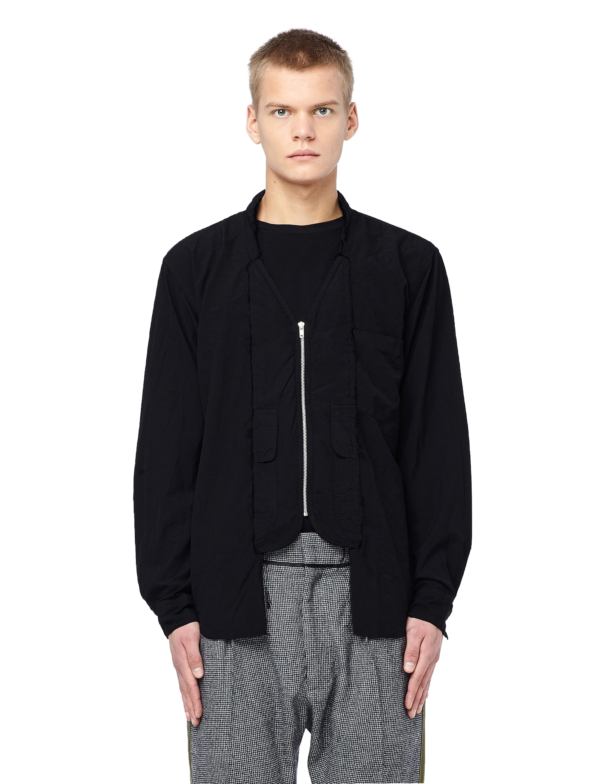 Buy Comme des Garcons Homme plus men black zip-up shirt for $273 online ...