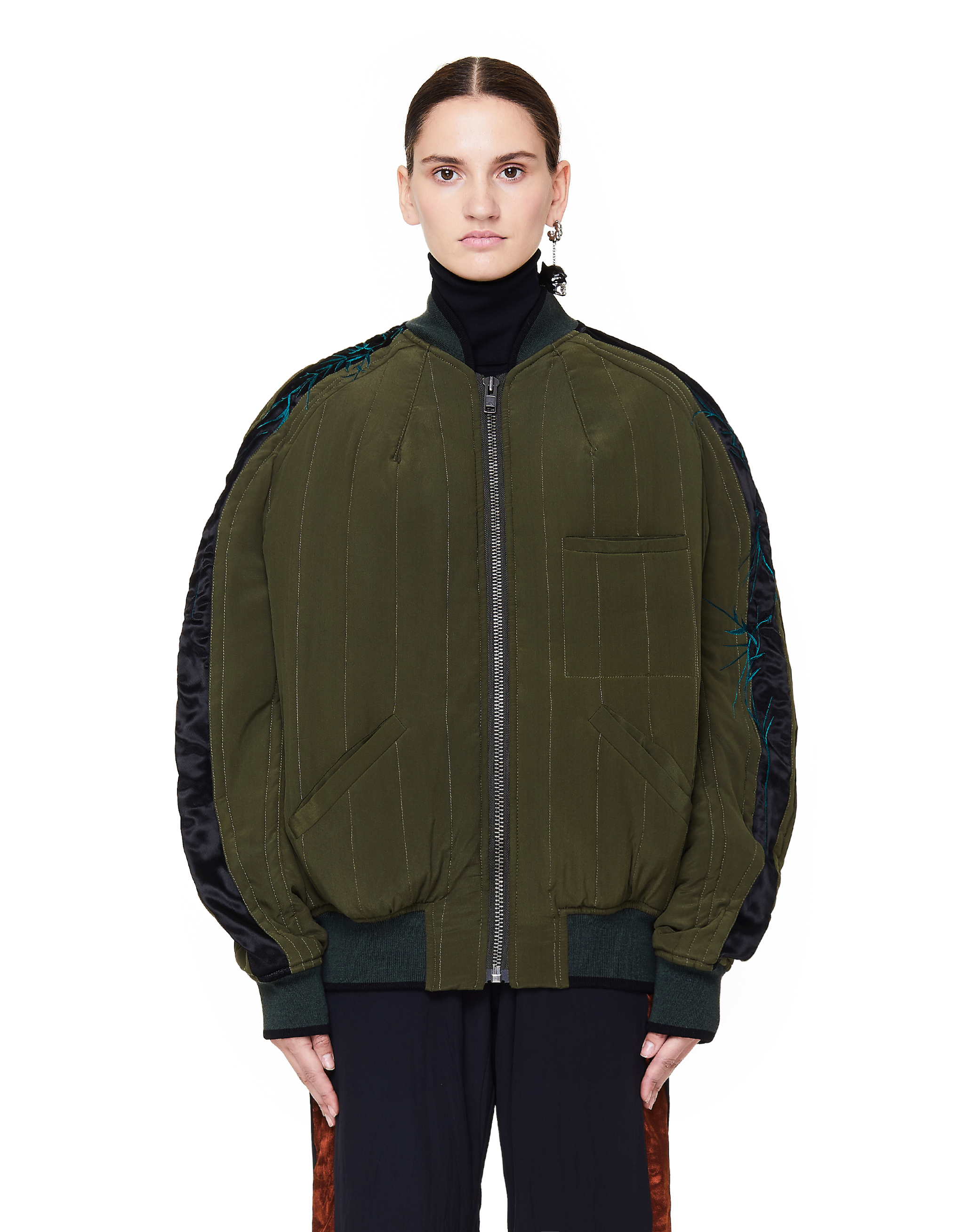 

Quilted Silk Bomber Jacket