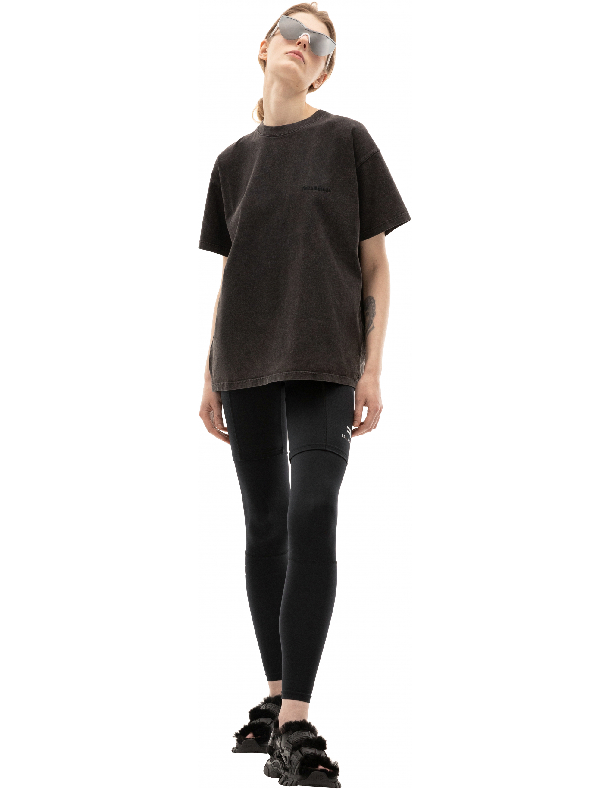 Balenciaga Logo Medium Fit T-shirt In Grey | ModeSens
