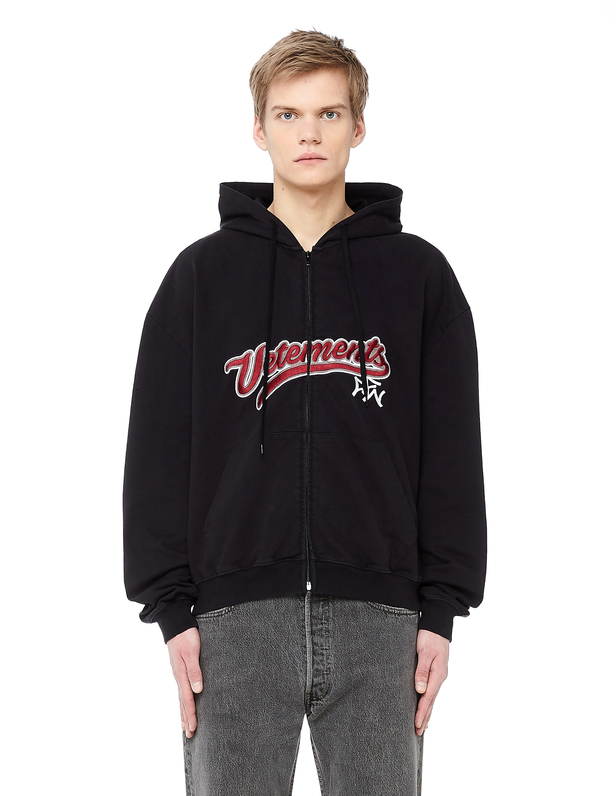 Vetements | Men's Cotton Embroidered Hoodie | SVMOSCOW.COM