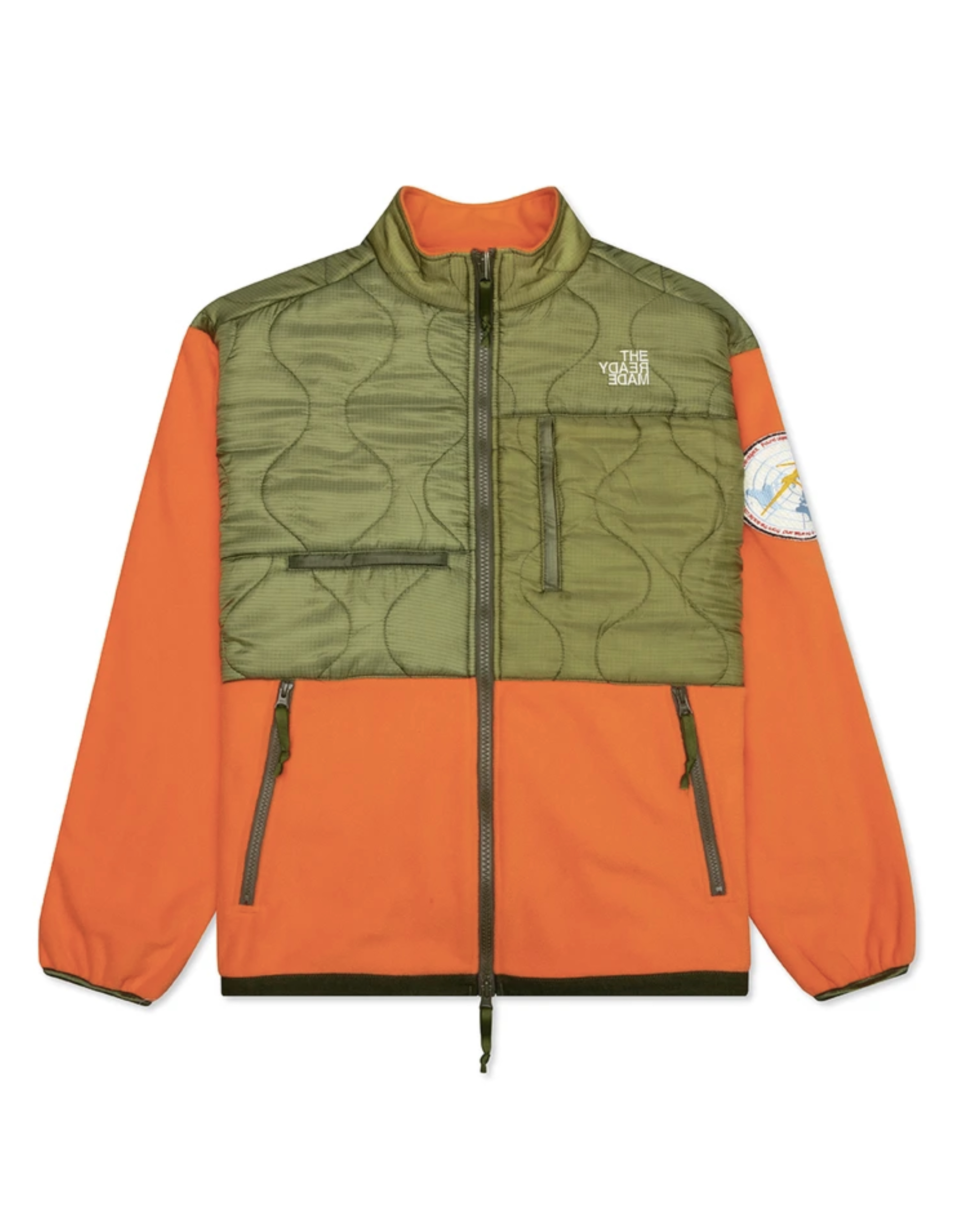 Readymade Orange & Green Fleece Jacket