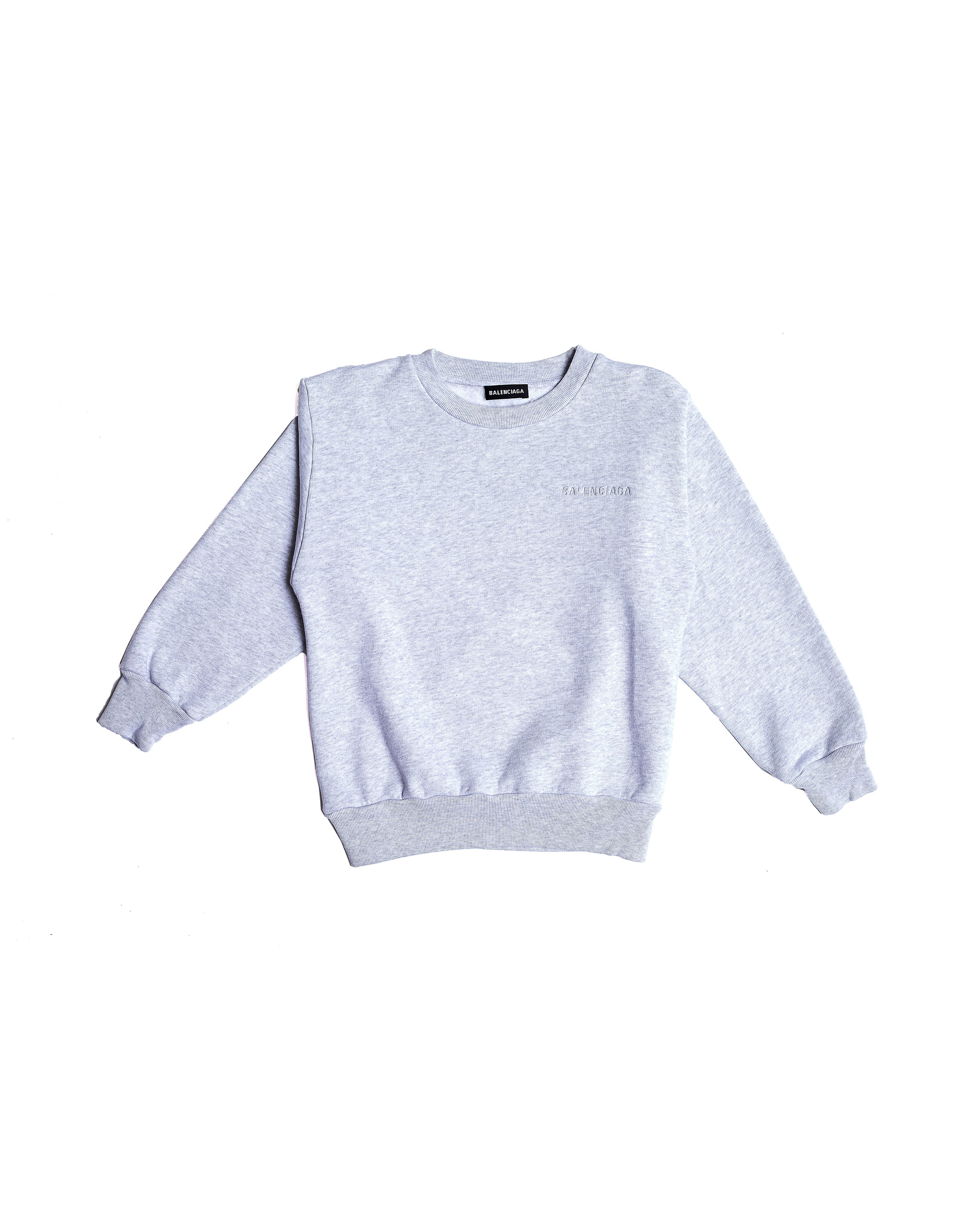 balenciaga grey logo sweater