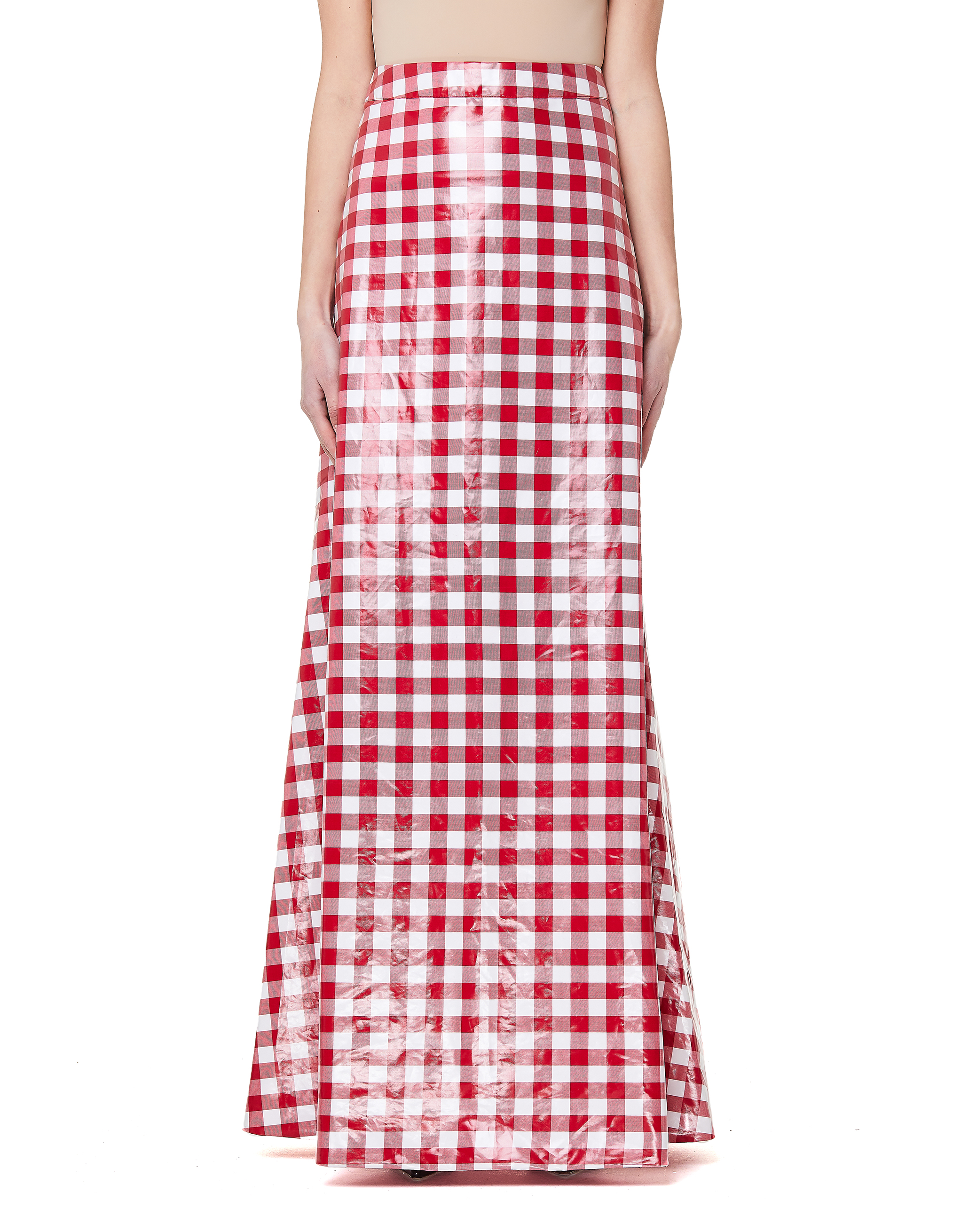 

Red Checked Tablecloth Skirt