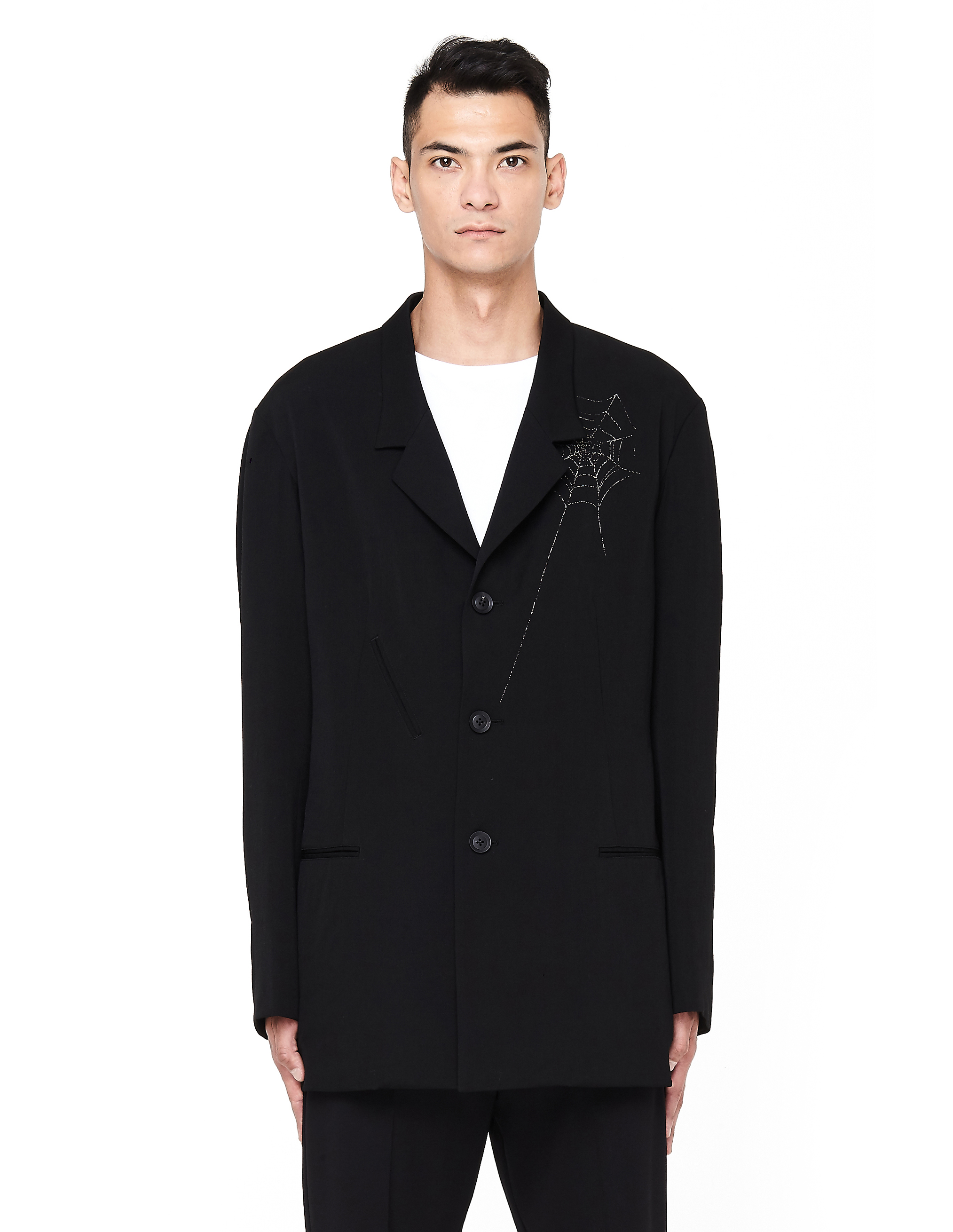 

Black Wool Printed Jacket