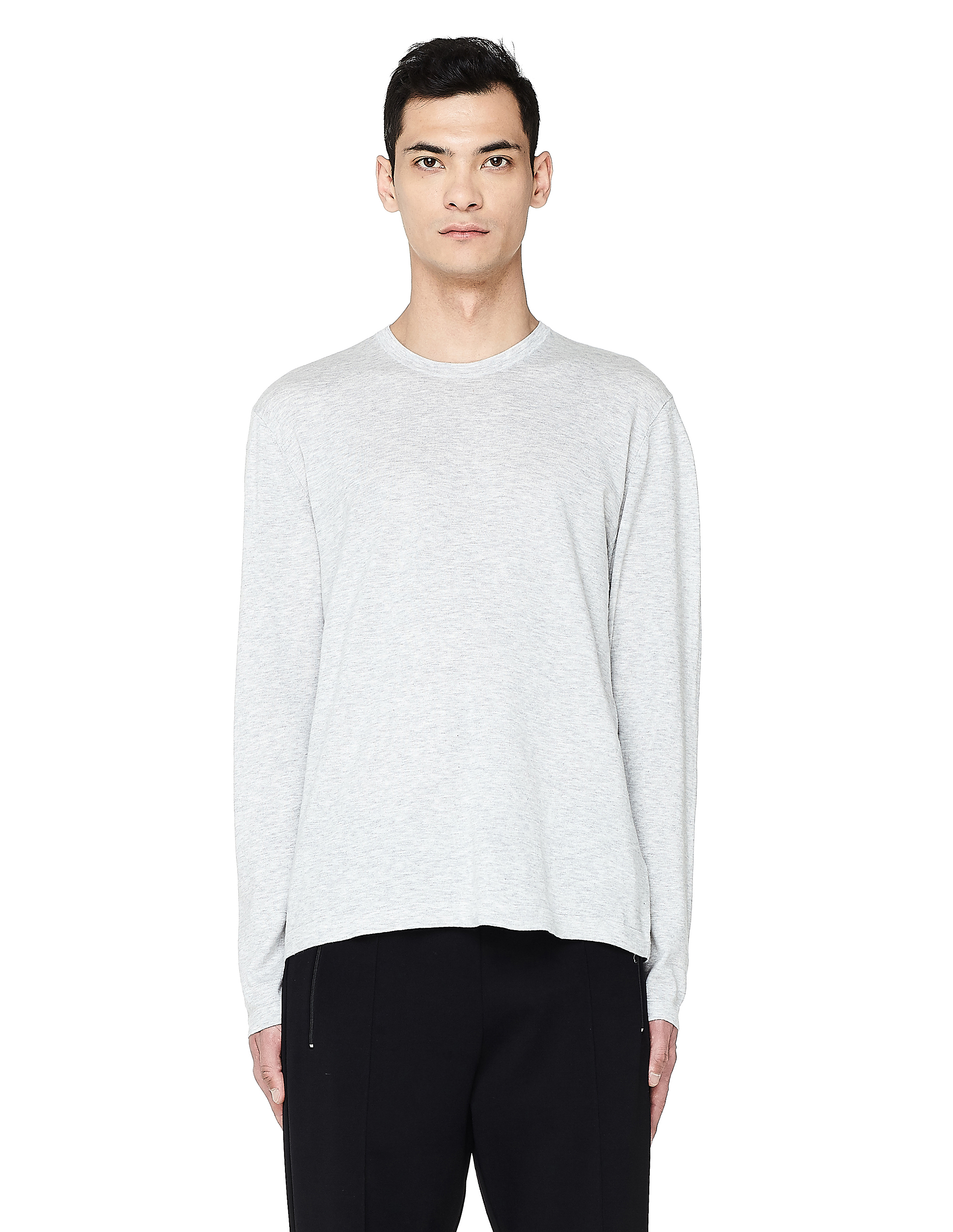 

Light Grey Cotton Long Sleeve T-Shirt