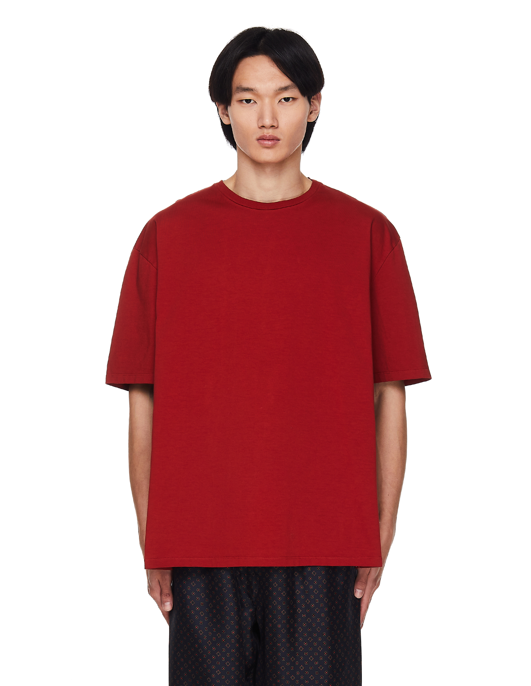 Maison Margiela Red Oversize Cotton T-shirt
