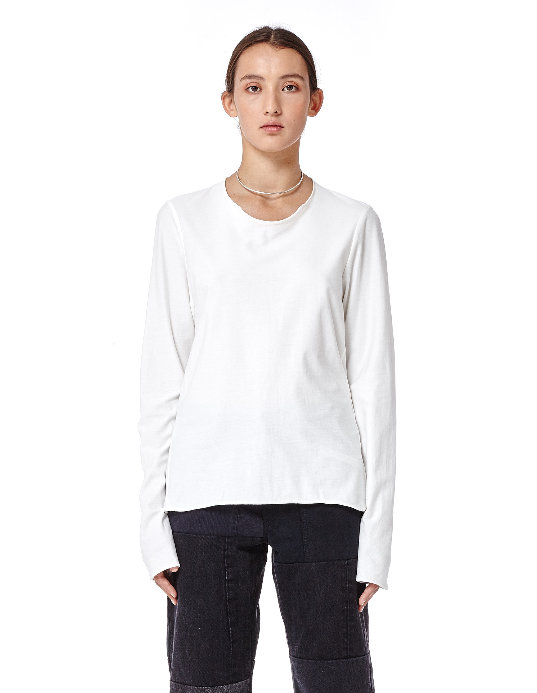 

Double-faced cotton long sleeve t-shirt