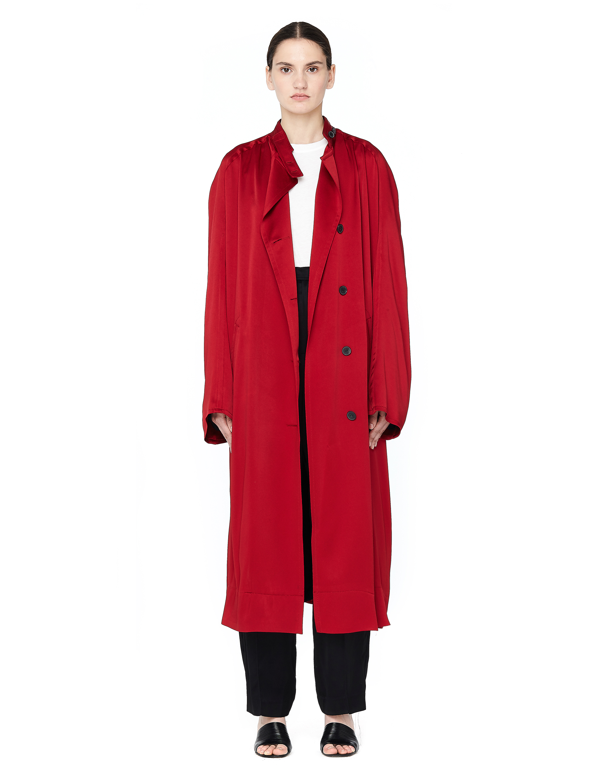 

Red Rayon Coat