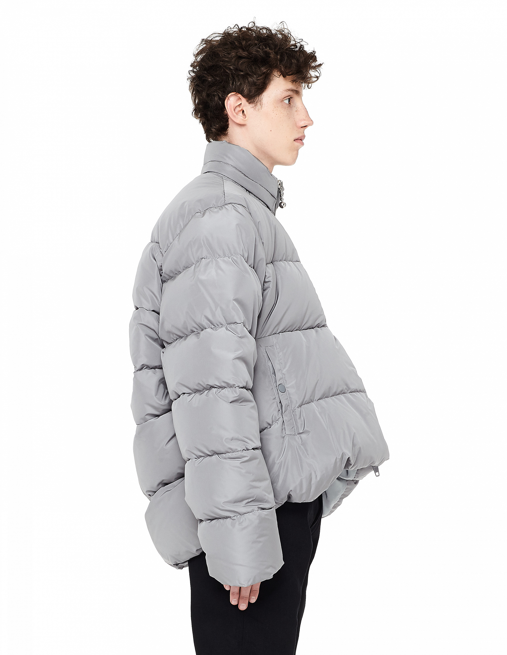Buy Balenciaga men grey c shape puffer jacket for $1,271 online on
