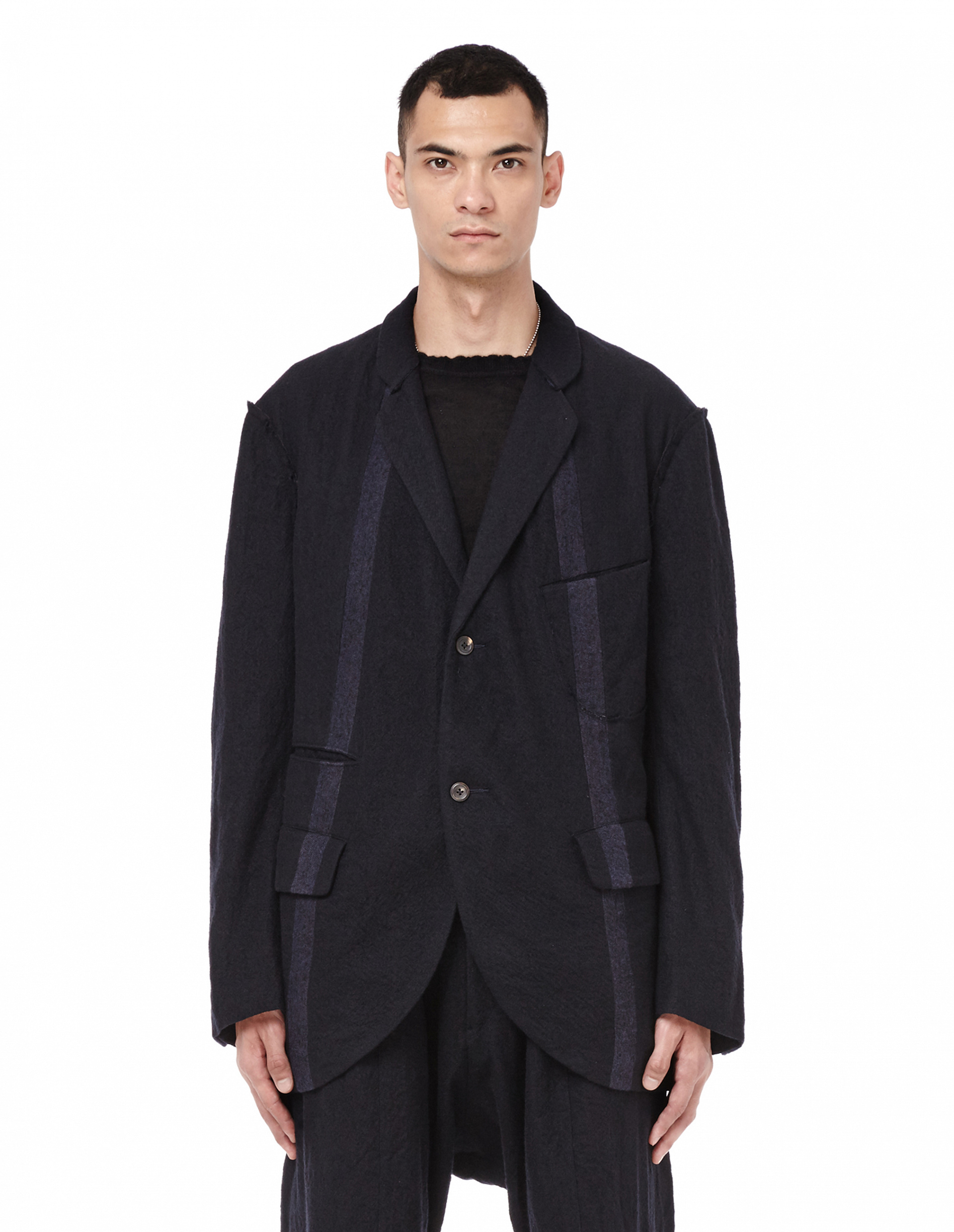 Buy Ziggy Chen men black wool jacket for $585 online on SVMOSCOW, 0M1630906