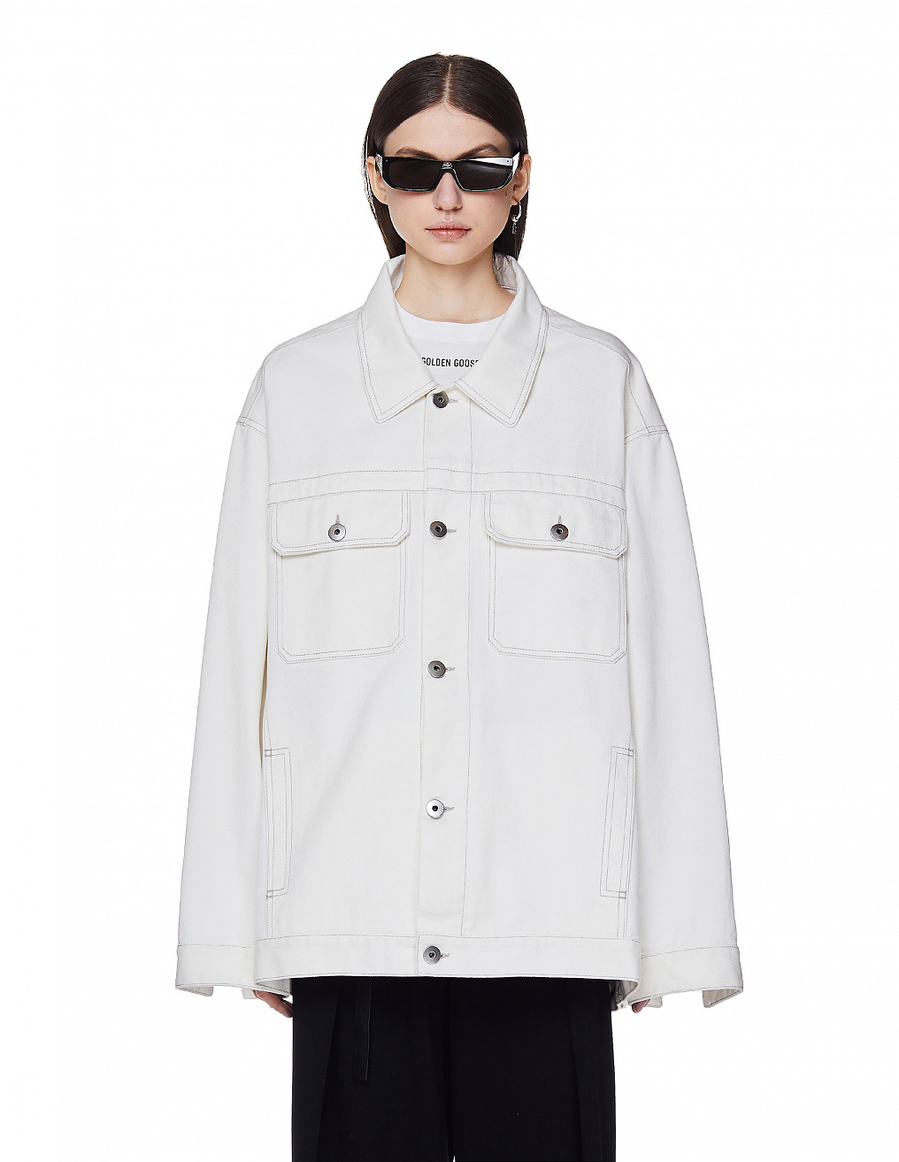 Maison Margiela White Denim Jacket | ModeSens