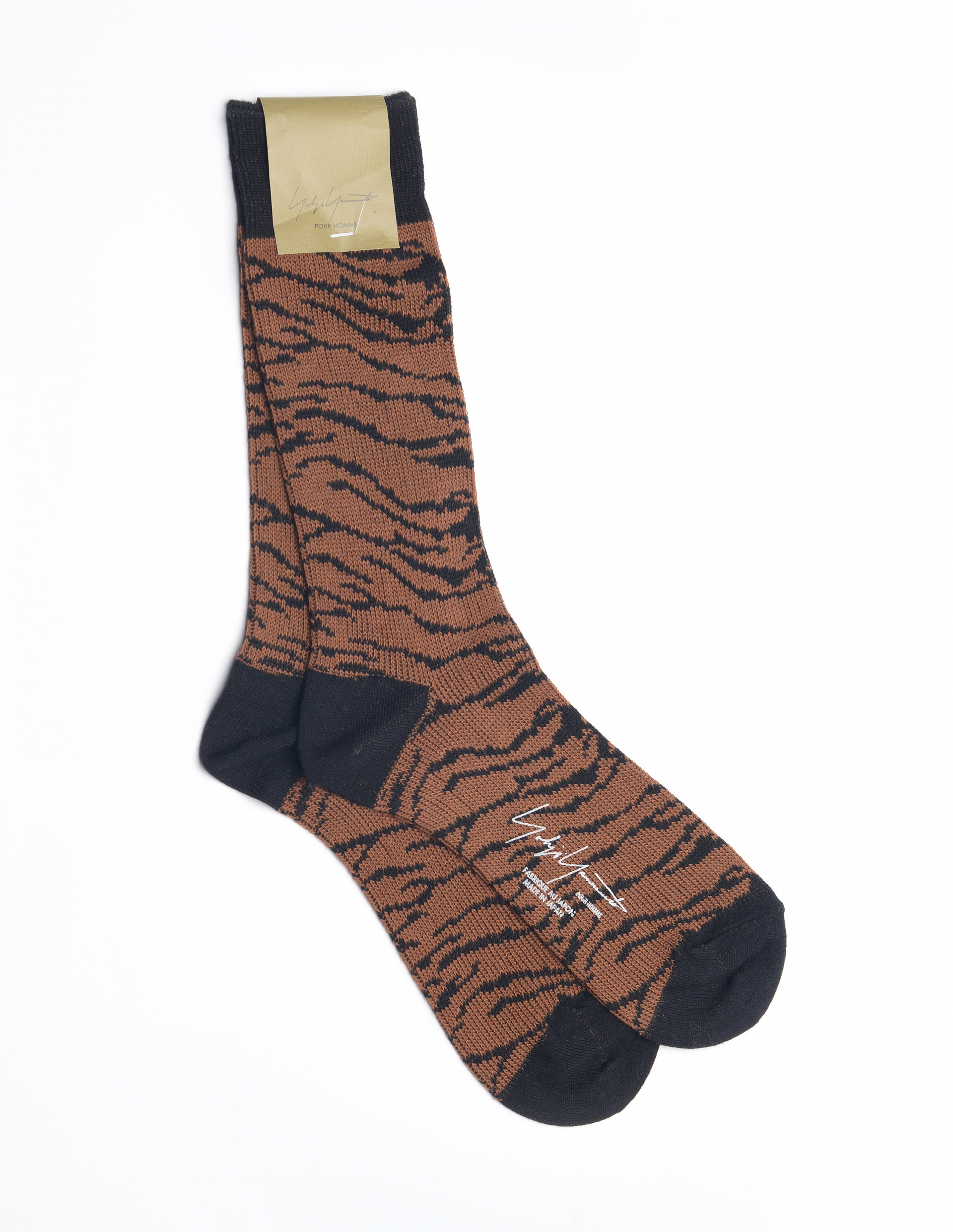 Buy Yohji Yamamoto men black printed socks for $90 online on SVMOSCOW ...